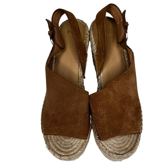 Marc Fisher NWOT Landela d’Orsay Wedge Espadrilles in Brown Size 11 - Picture 7 of 11